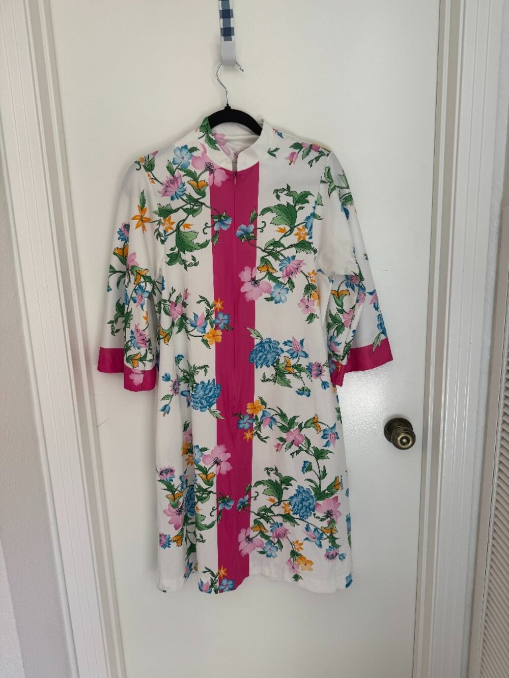 Vintage Evelyn Pearson Tropical Lounger Dress Zip Front